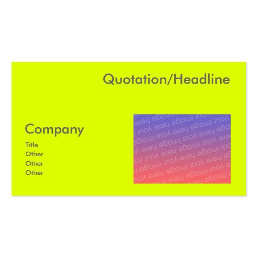 fluorescent yellow business cards (back side)