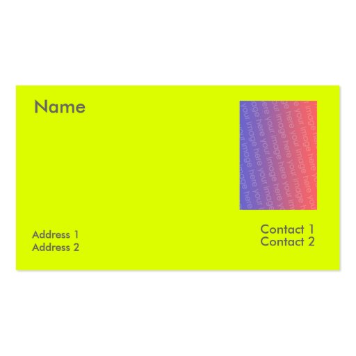 fluorescent yellow business cards