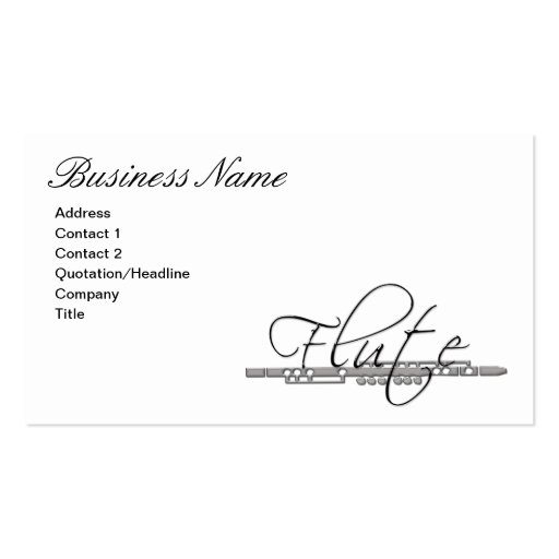 Flute Business Card