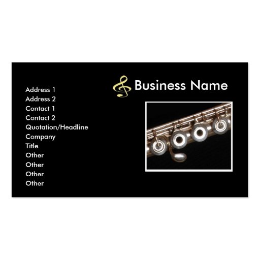 Flute  Business Card (front side)