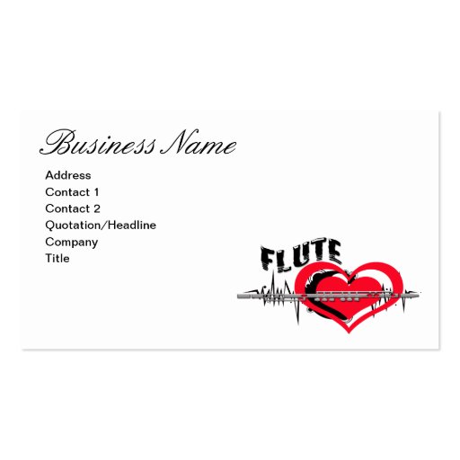 Flute Business Card (front side)