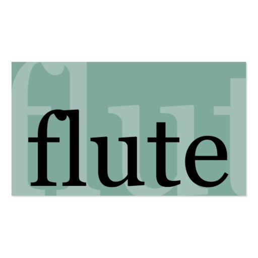 Flute Business Card Templates (front side)