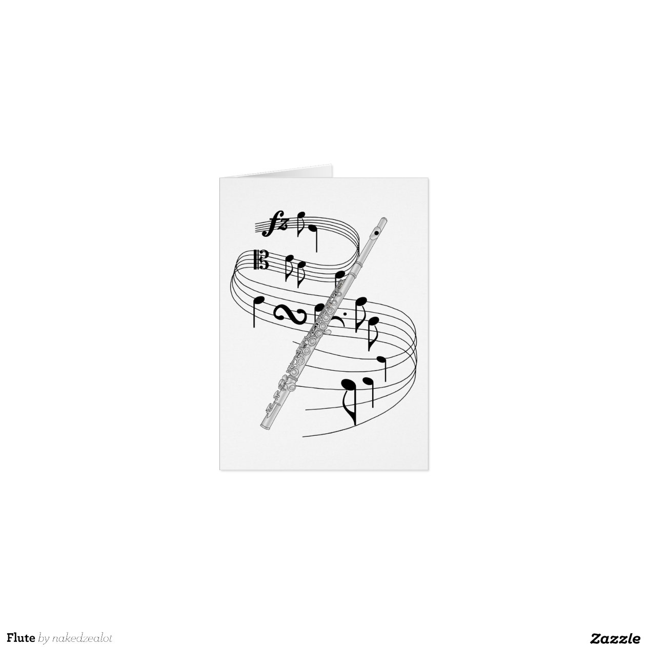 Flute Greeting Card Zazzle