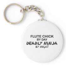 Flute Chick Deadly Ninja by Night Key Chain