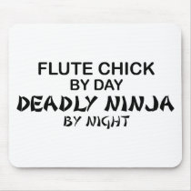 Flute Chick Deadly Ninja by Night Mouse Pad
