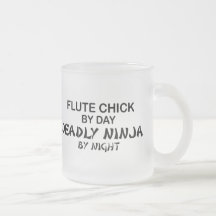 Flute Chick Deadly Ninja by Night Mugs