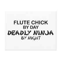 Flute Chick Deadly Ninja by Night Postcards