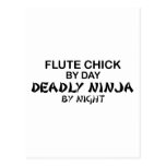 Flute Chick Deadly Ninja by Night Postcards