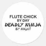 Flute Chick Deadly Ninja by Night Sticker