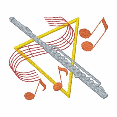 Flute embroidered shirts
