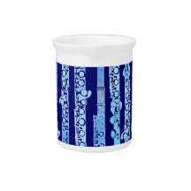 Flute Keys in Blue Pitcher