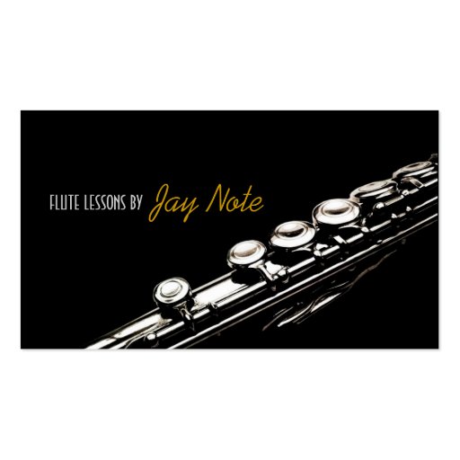 Flute Lessons Instrument Music Instructor Business Card Zazzle