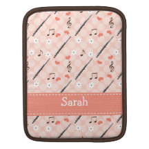 Flute Music Note iPad Sleeve for iPad 2 and 1