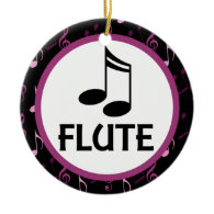 Flute Music Notes Christmas Ornament Gift