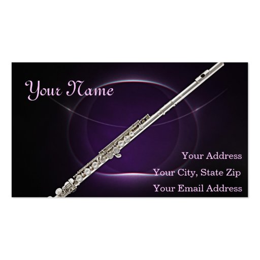 Flute Musician Business Card (front side)