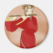 Flute of Autumn Fridge Magnets