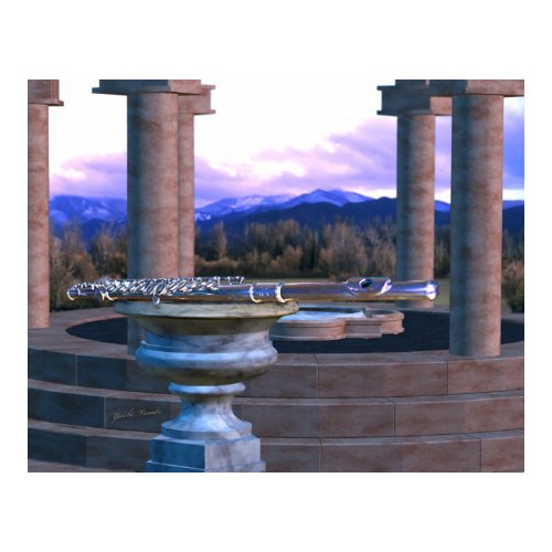Flute on Marble Vase 1b print