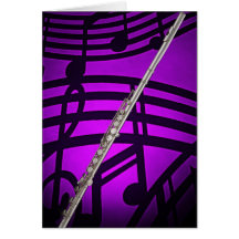 Flute or Flutist Greeting card or Note Card