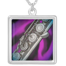 Flute or Flutist Musician Necklace