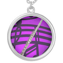 Flute or Flutist Musician Necklace