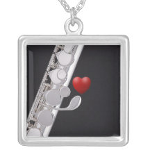 Flute or Flutist Necklace
