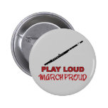 Flute - Play Loud, March Proud Button