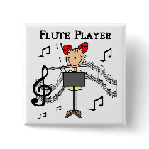 Flute Player Button