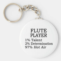 Flute Player Hot Air Keychain