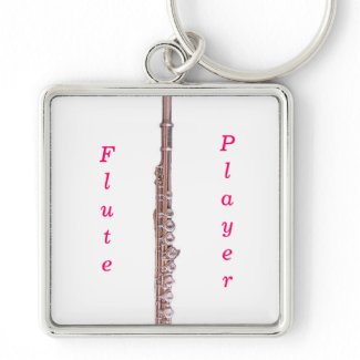 Flute Player Keychain keychain