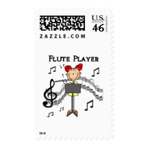 Flute Player T-shirts and Gifts Stamps