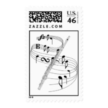 Flute Postage Stamps
