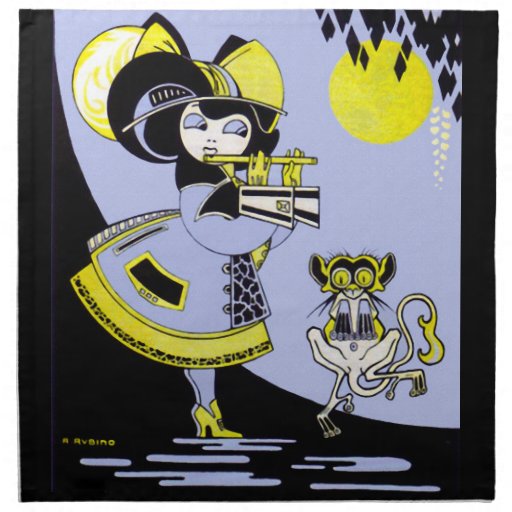 Flutist and the Monkey Cloth Napkins