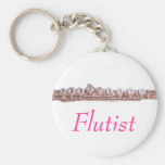 Flutist Keychain keychains