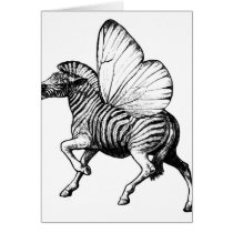 zebra,wings,strypes,stripes,butterfly, Card with custom graphic design