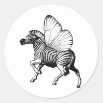 zebra,wings,strypes,stripes,butterfly, Klistermærke med brugerdefineret grafisk design