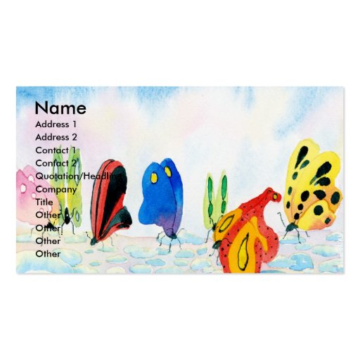 Flutterbies Business Cards