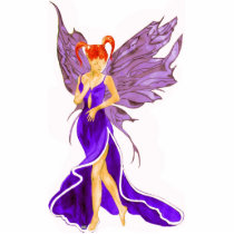 Flutterby Fae (Damson) Acrylic Sculpture Photo Cut Outs