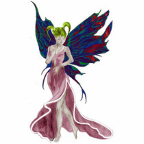 Flutterby Fae (Rose) Acrylic Sculpture Photo Cut Out