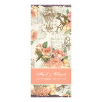 Flutterbyes 'n Roses Elegant Menu Card Invites