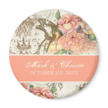 Flutterbyes 'n Roses Elegant Save the Date Magnet