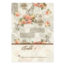 Flutterbyes 'n Roses Elegant Wedding Business Card Templates