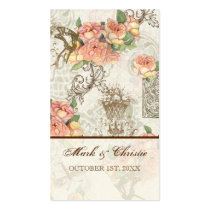 Flutterbyes 'n Roses Elegant Wedding Business Card