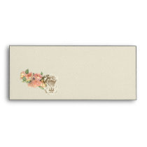 Flutterbyes 'n Roses Elegant Wedding Envelopes