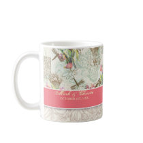 Flutterbyes 'n Tulips Elegant Wedding Anniversary Mugs