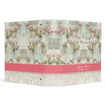 Flutterbyes 'n Tulips Elegant Wedding Binder 2.8"