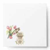 Flutterbyes 'n Tulips Elegant Wedding Envelopes envelope