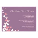 Fluttering Butterflies Birthday Party Invitation invitations