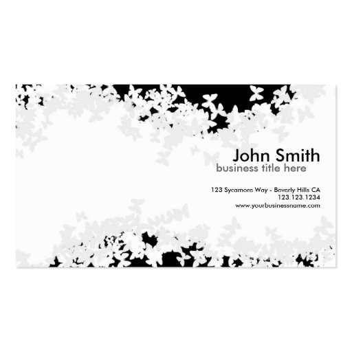 Fluttering Butterflies Layout Business Cards (front side)