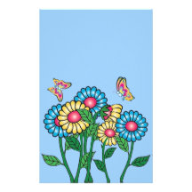 Fluttering Butterflies Stationery Design