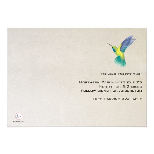 Fluttering Hummingbird Invitation